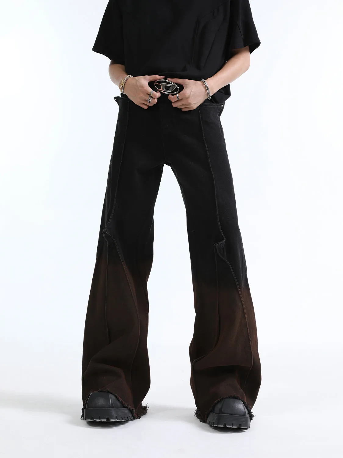 【24s July.】Deconstructed Split Gradient Jeans