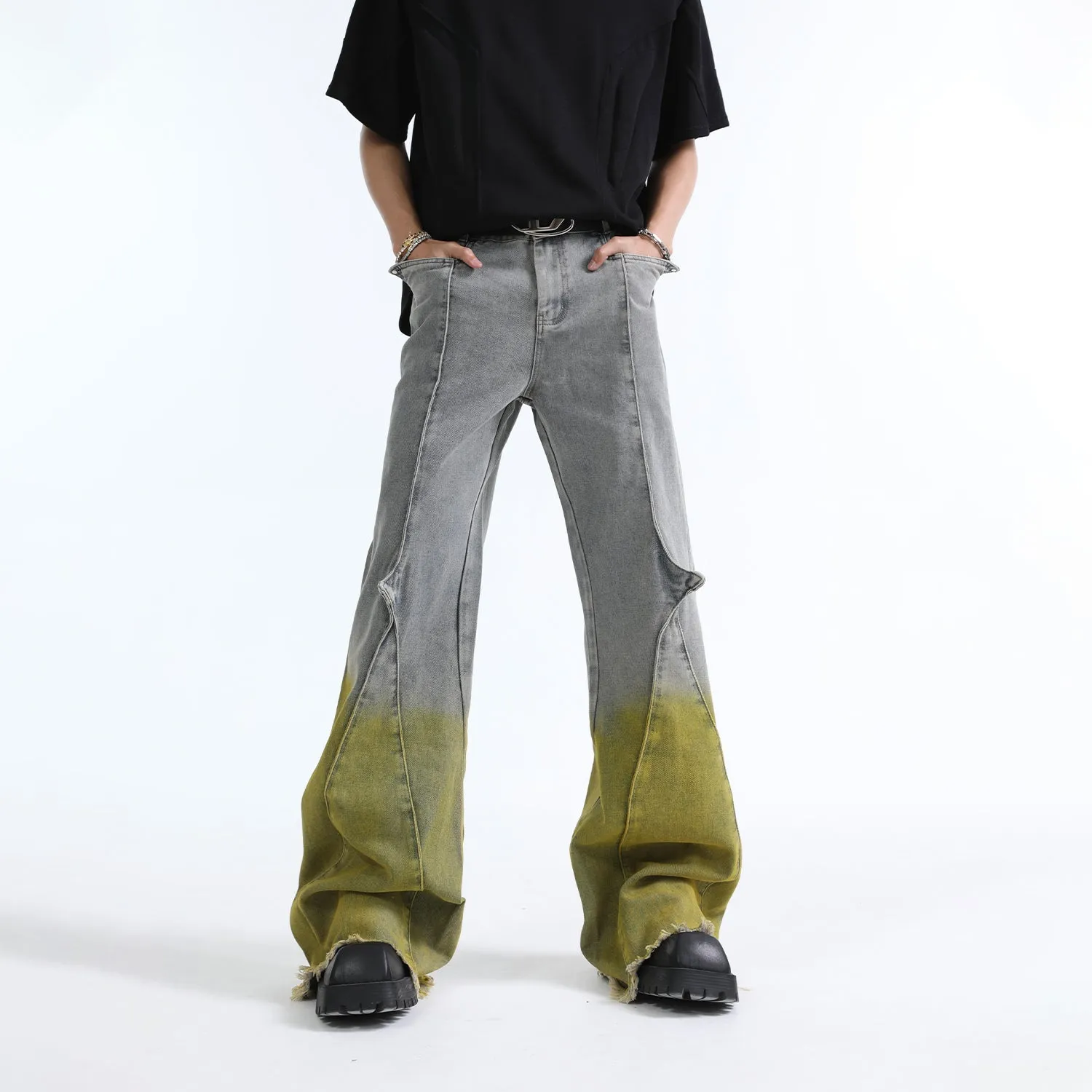 【24s July.】Deconstructed Split Gradient Jeans