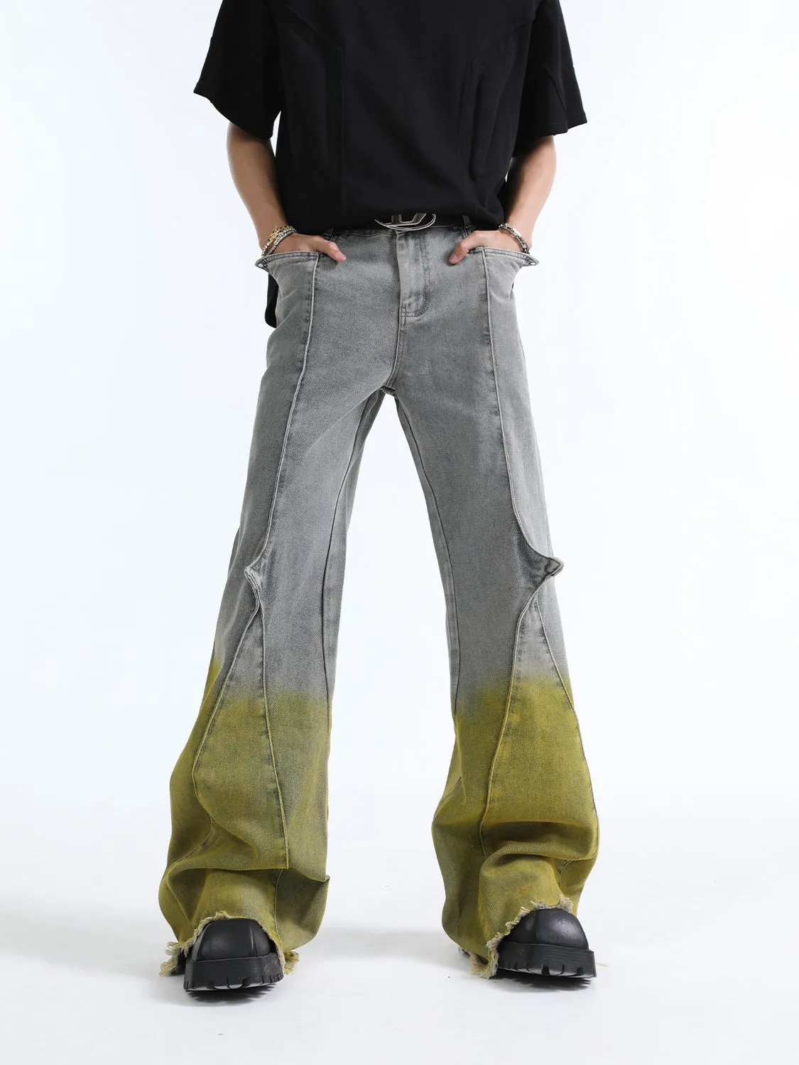 【24s July.】Deconstructed Split Gradient Jeans