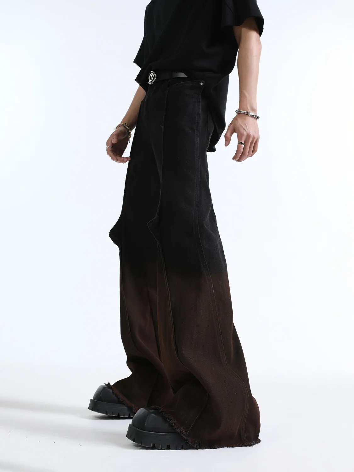 【24s July.】Deconstructed Split Gradient Jeans