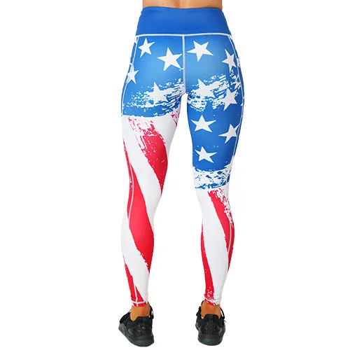 American Flag Leggings