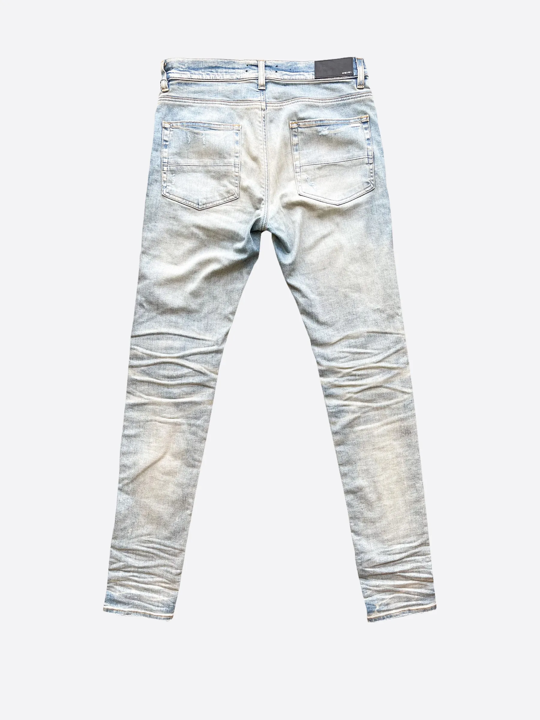 Amiri Plaid MX1 Distressed Jeans