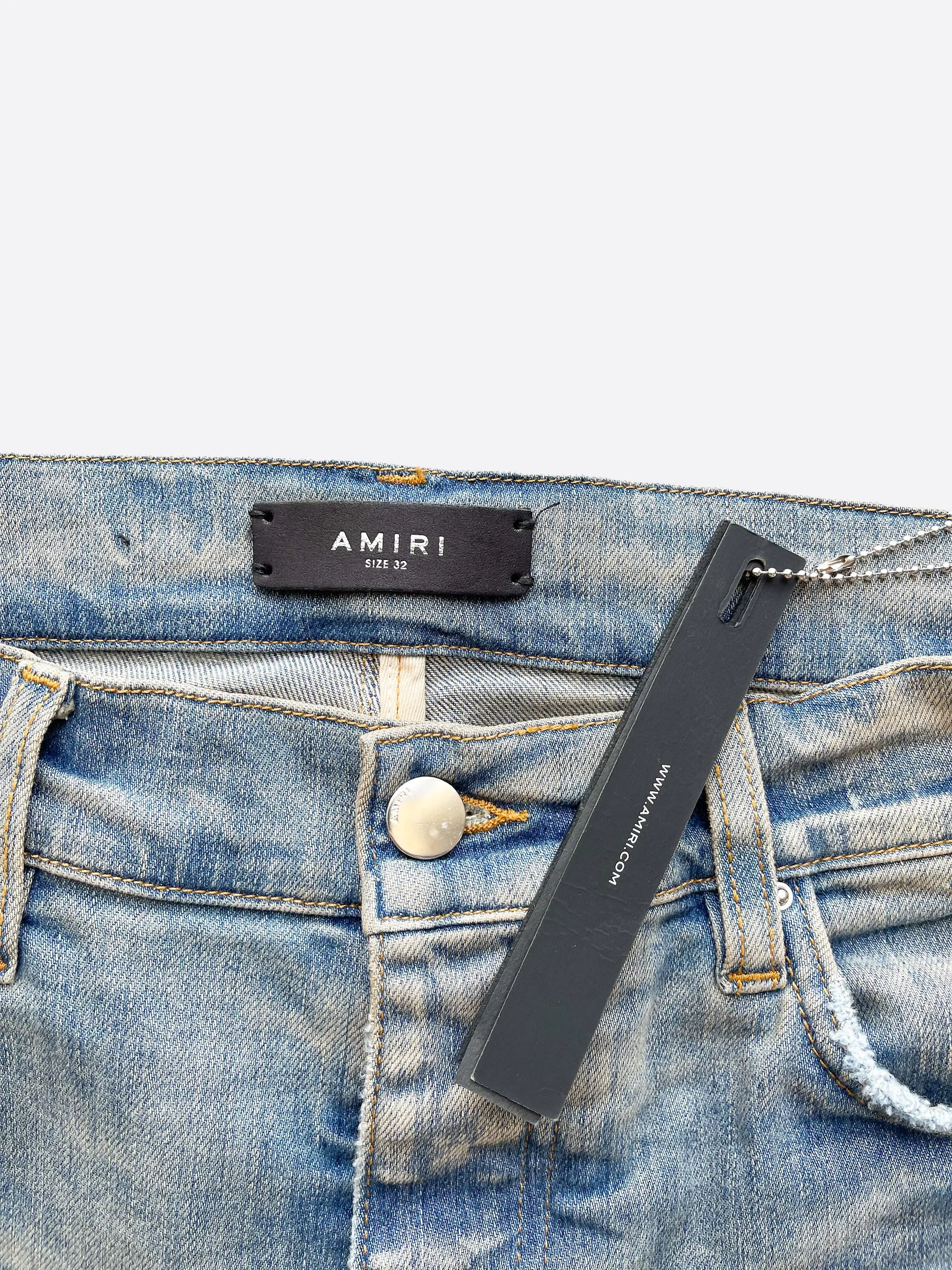 Amiri Plaid MX1 Distressed Jeans