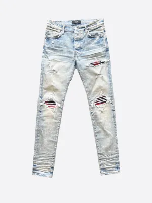 Amiri Plaid MX1 Distressed Jeans