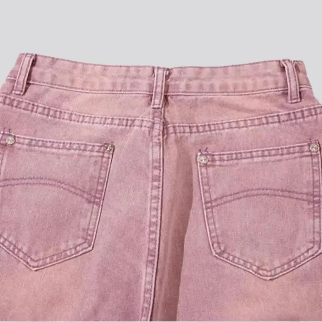 Baggy pink jeans
 for ladies