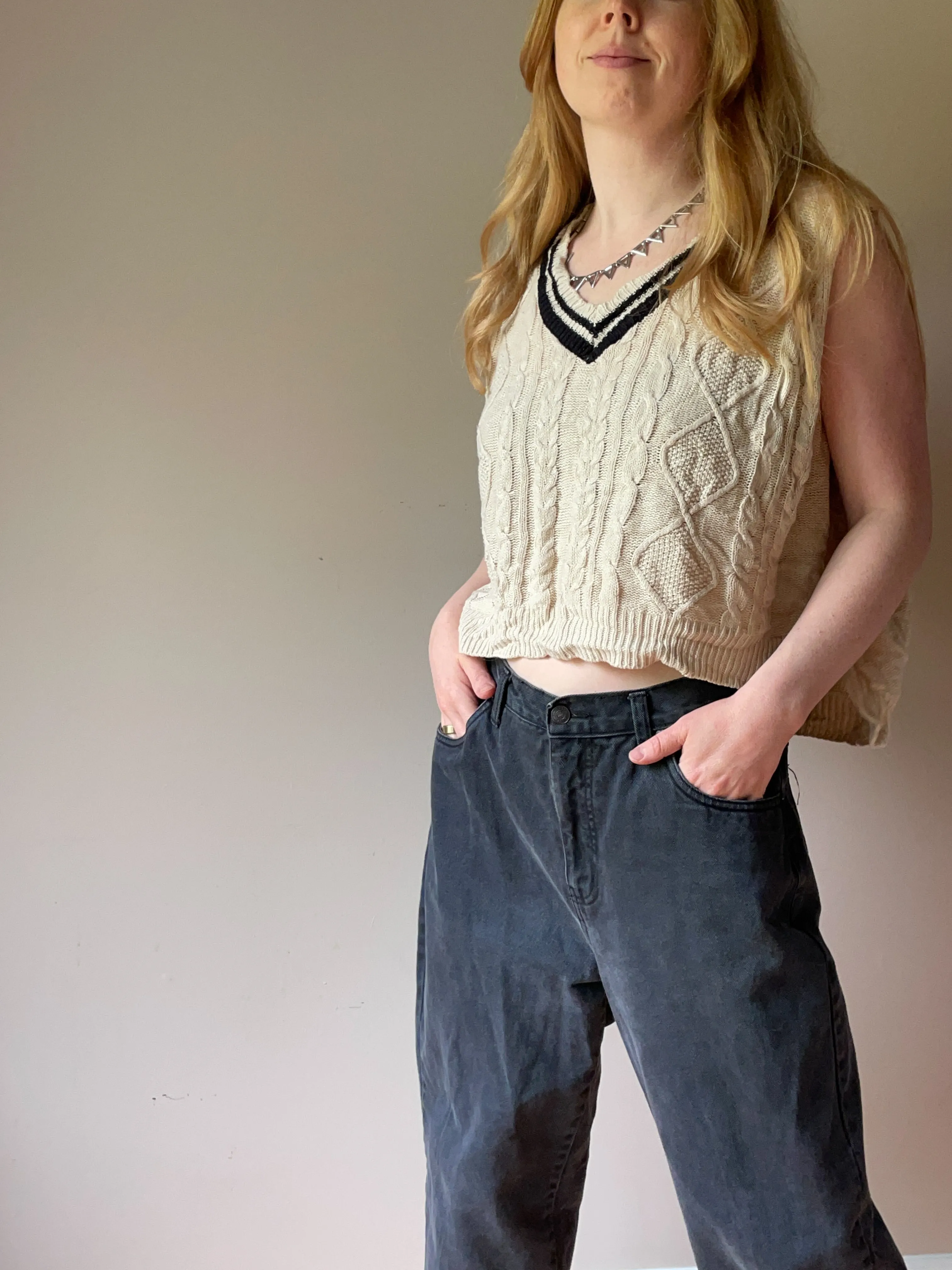 Bill Blass Vintage Black Barrel Leg Jeans - Size 12