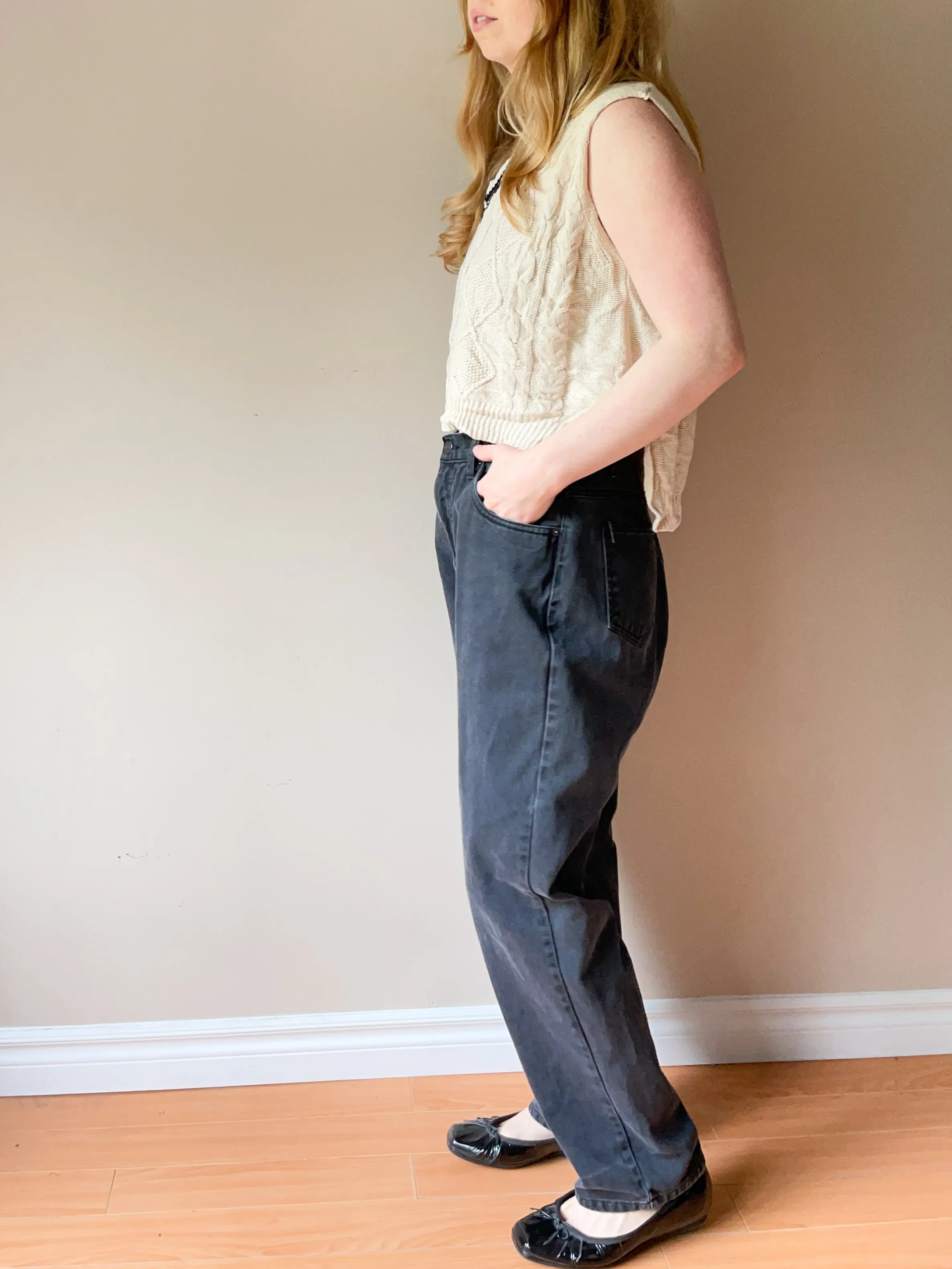 Bill Blass Vintage Black Barrel Leg Jeans - Size 12
