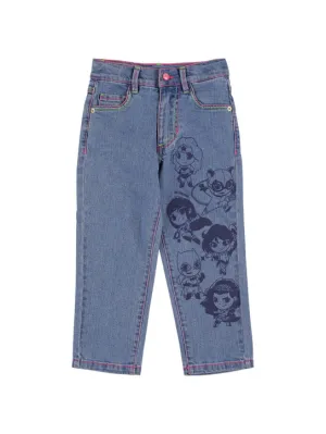 Billieblush   Printed stretch cotton denim jeans 