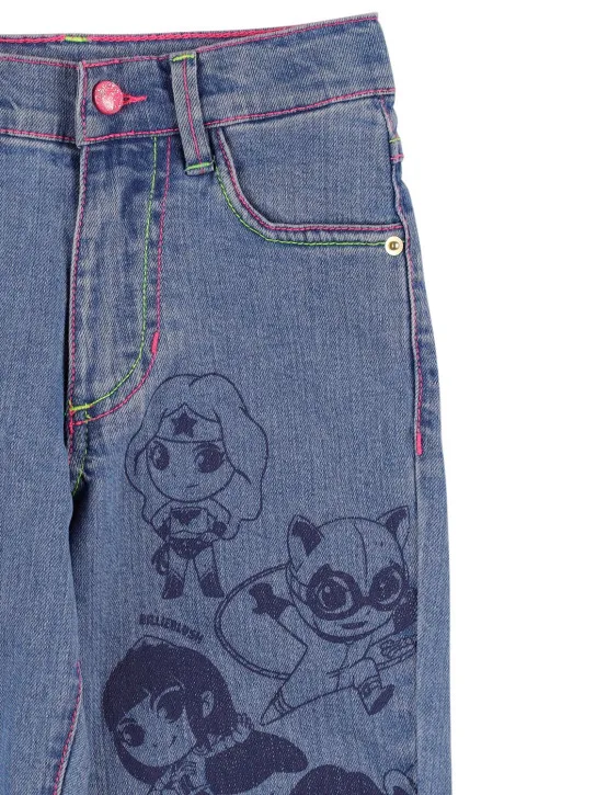 Billieblush   Printed stretch cotton denim jeans 