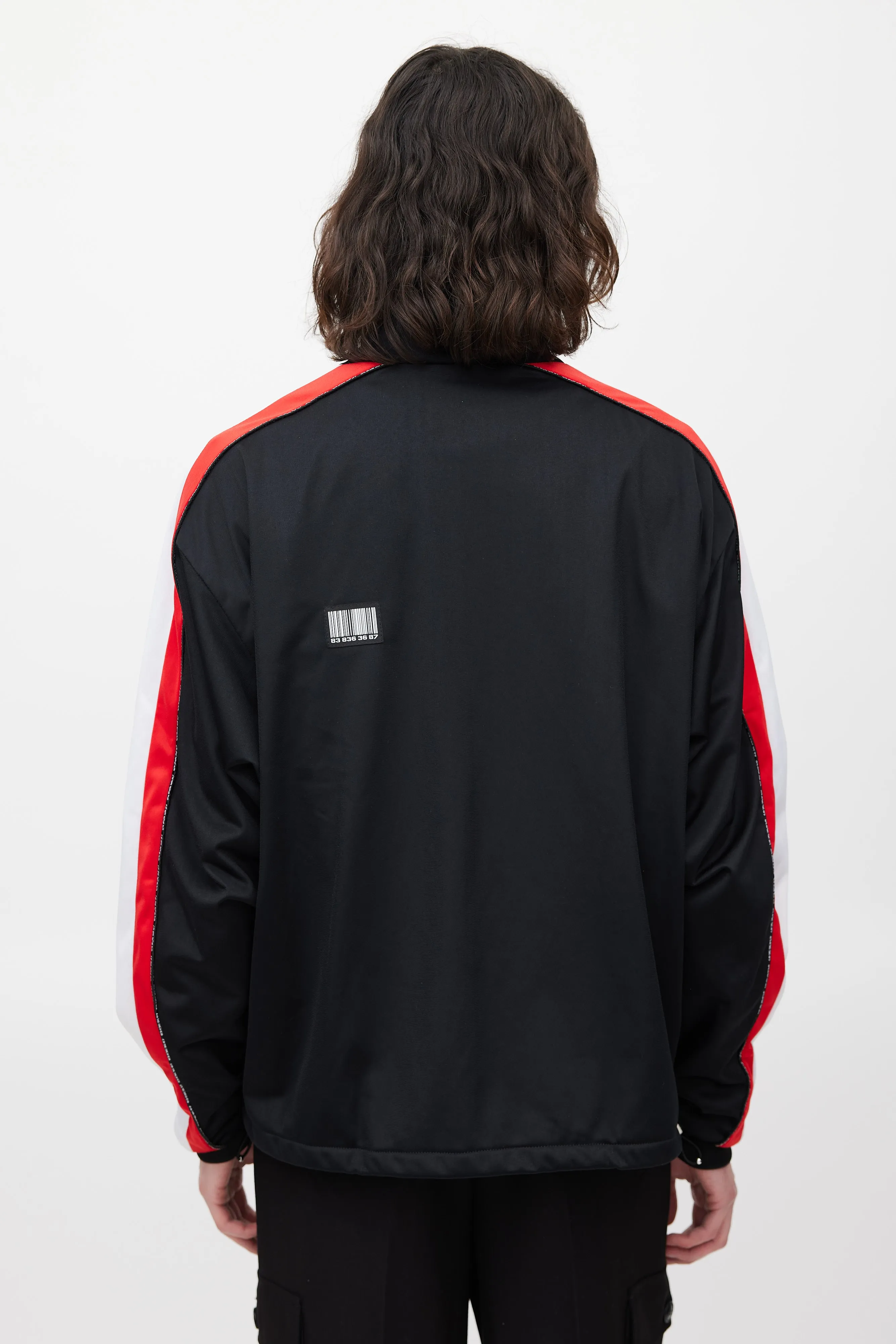 Black & Multicolour Barcode Track Jacket