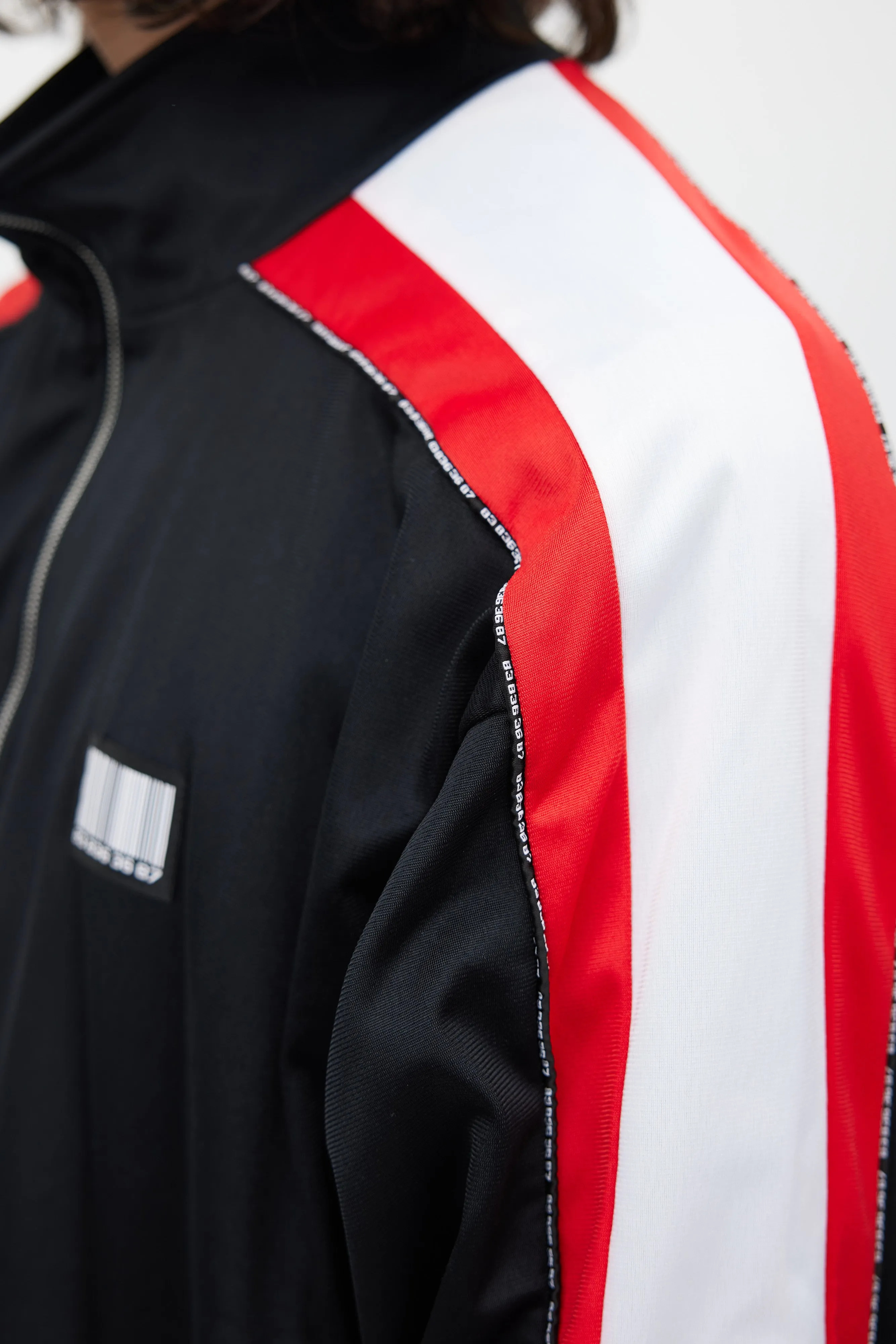 Black & Multicolour Barcode Track Jacket