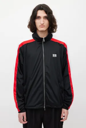 Black & Multicolour Barcode Track Jacket