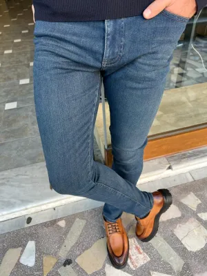 Blue Slim Fit Jeans for Men by GentWith.com | Free Worldwide Shipping
