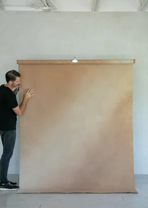 Breve Slant #0527 Gradient Sandstone Study Medium Hand-Painted Canvas Backdrop