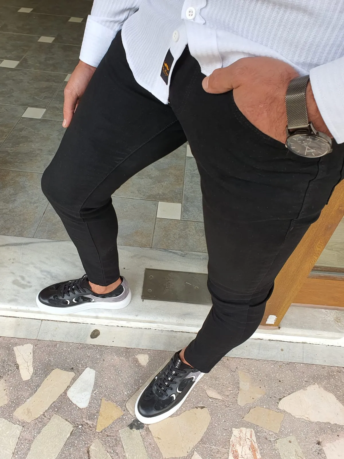 Buy Black Slim Fit Jeans by GentWith.com | Free Worldwide Shipping