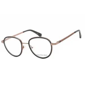 Calvin Klein Jeans Unisex Eyeglasses - Crystal Smoke Round Metal Frame | CKJ156AF 005