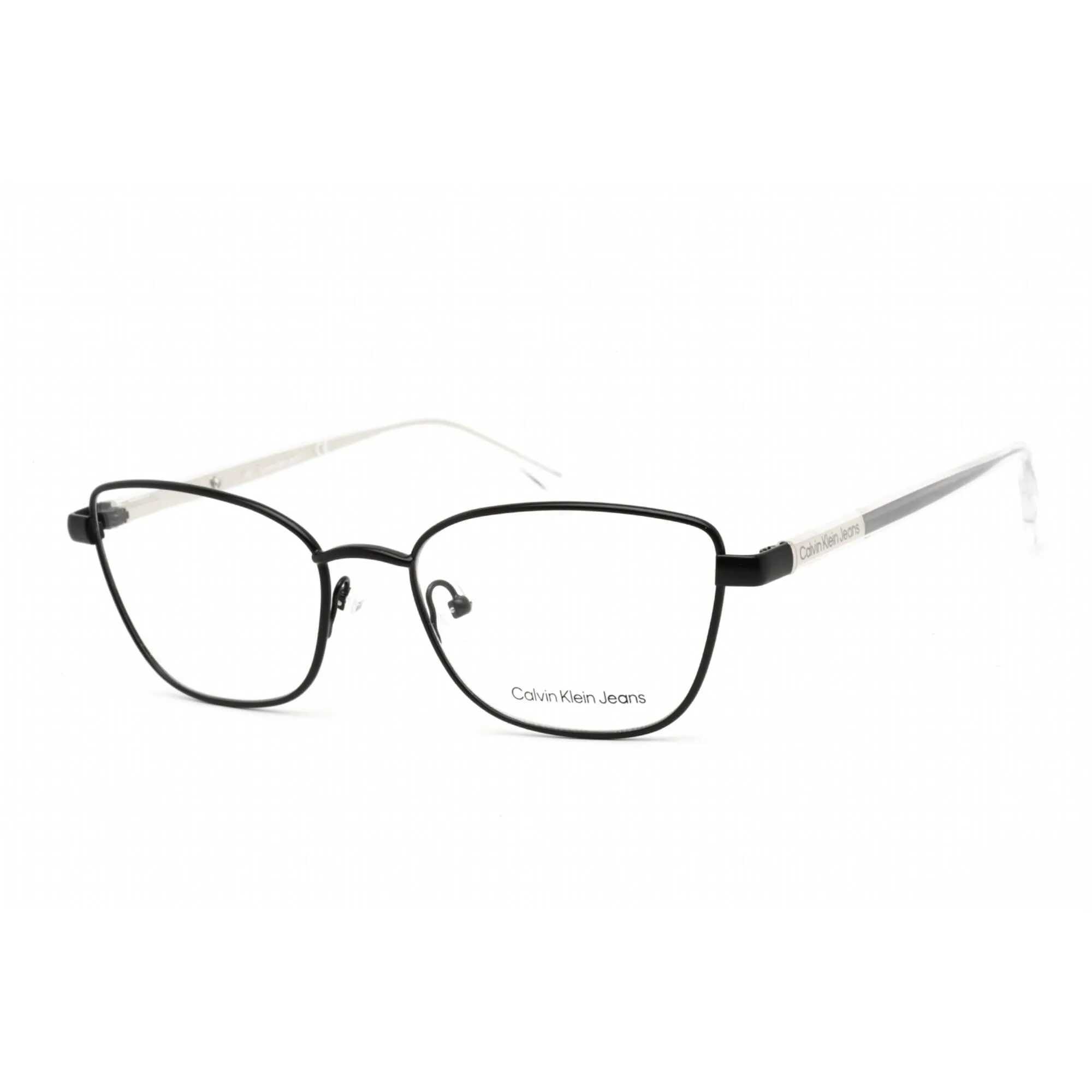 Calvin Klein Jeans Women's Eyeglasses - Matte Black Metal Cat Eye Frame | CKJ21224 002