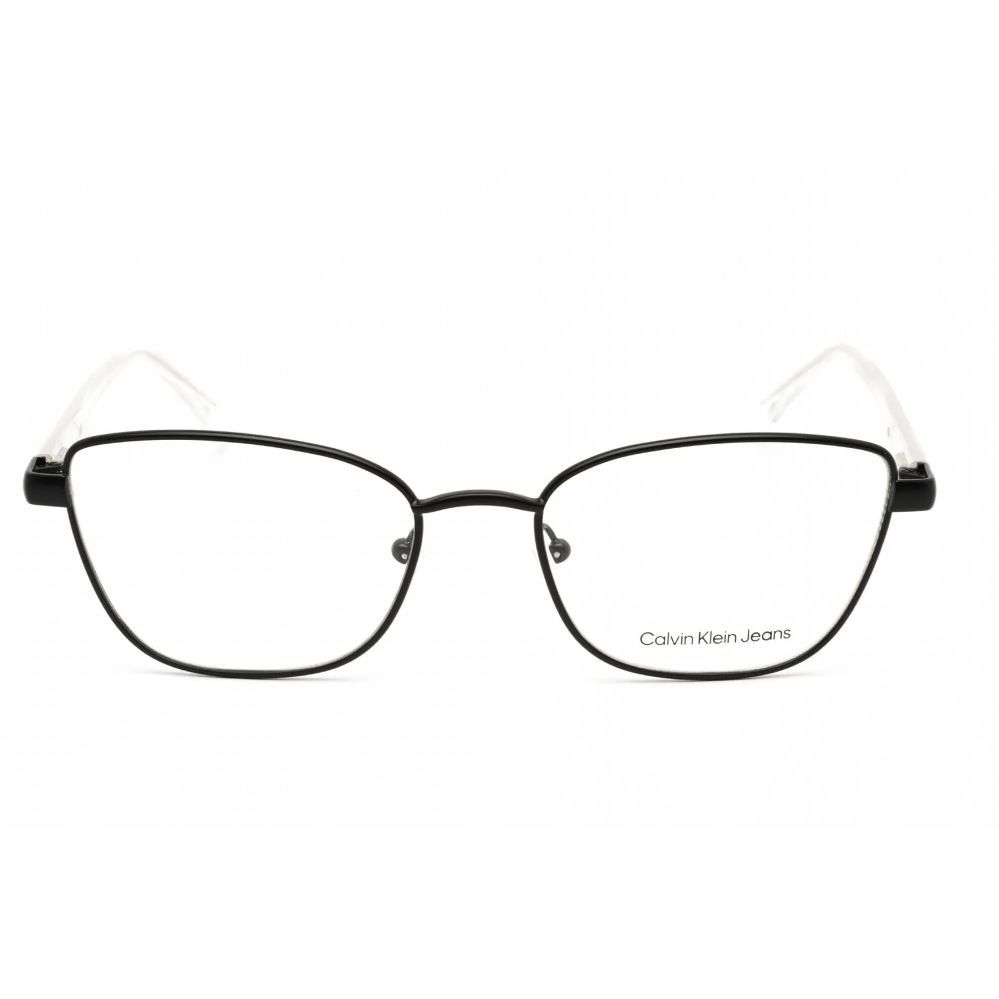 Calvin Klein Jeans Women's Eyeglasses - Matte Black Metal Cat Eye Frame | CKJ21224 002