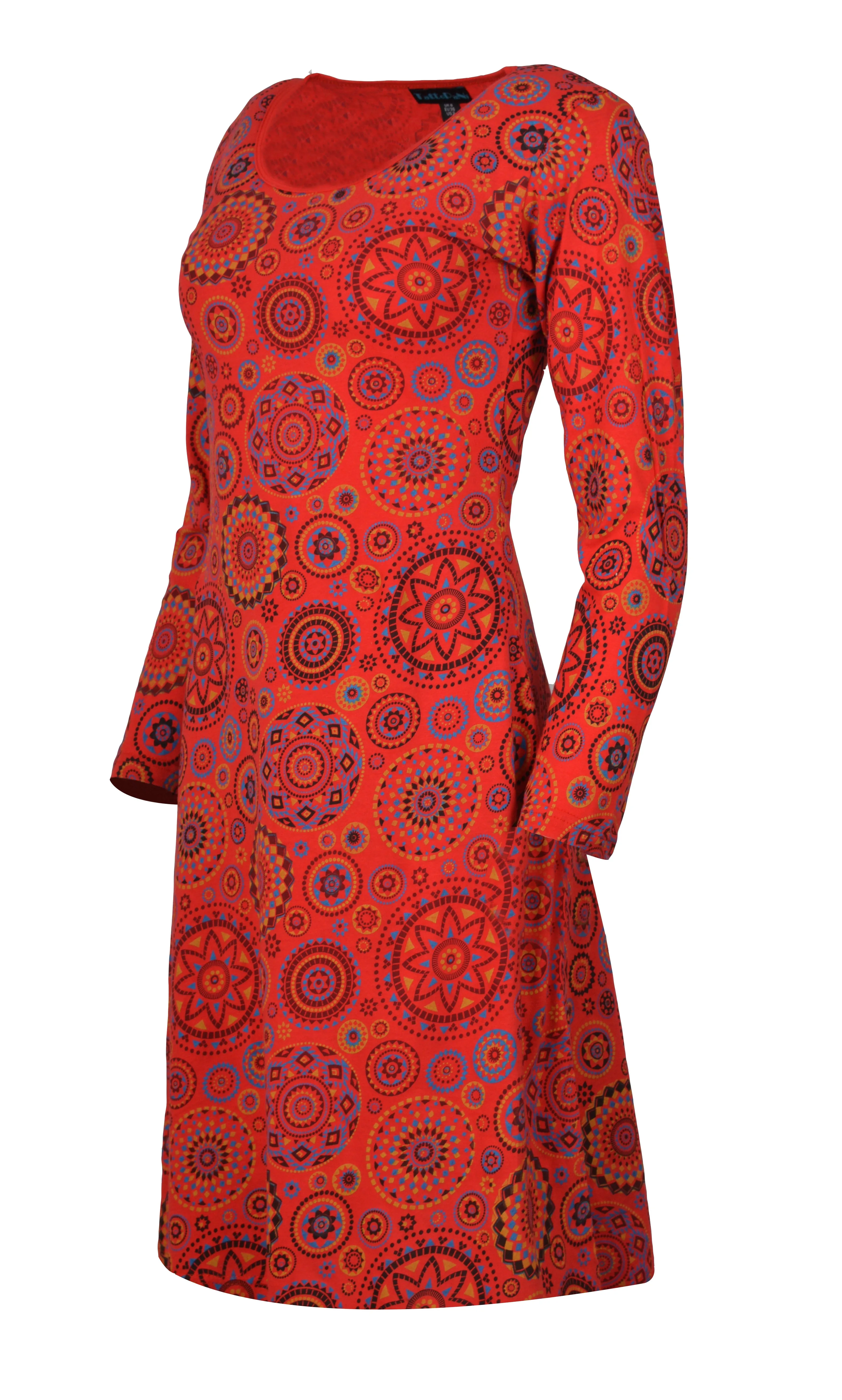 Copy of womens-long-sleeve-dress-with-all-over-mandala-print-evening-dress