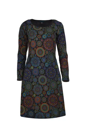 Copy of womens-long-sleeve-dress-with-all-over-mandala-print-evening-dress