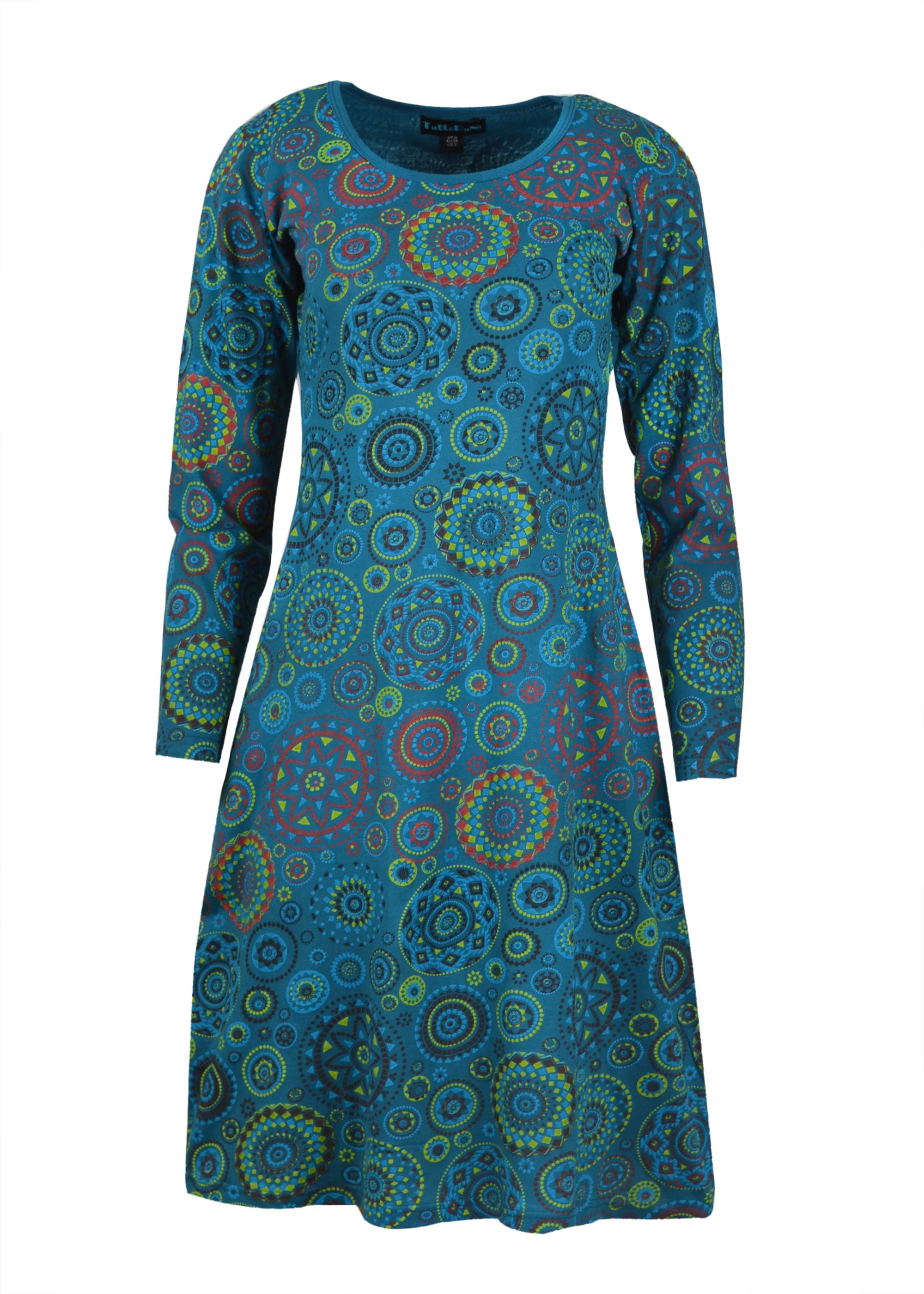 Copy of womens-long-sleeve-dress-with-all-over-mandala-print-evening-dress