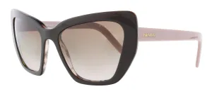 Damaged/Store Return Prada 0PR 08VS ROL0A6 Cat Walk Brown/Spotted Gradient Cateye  Sunglasses