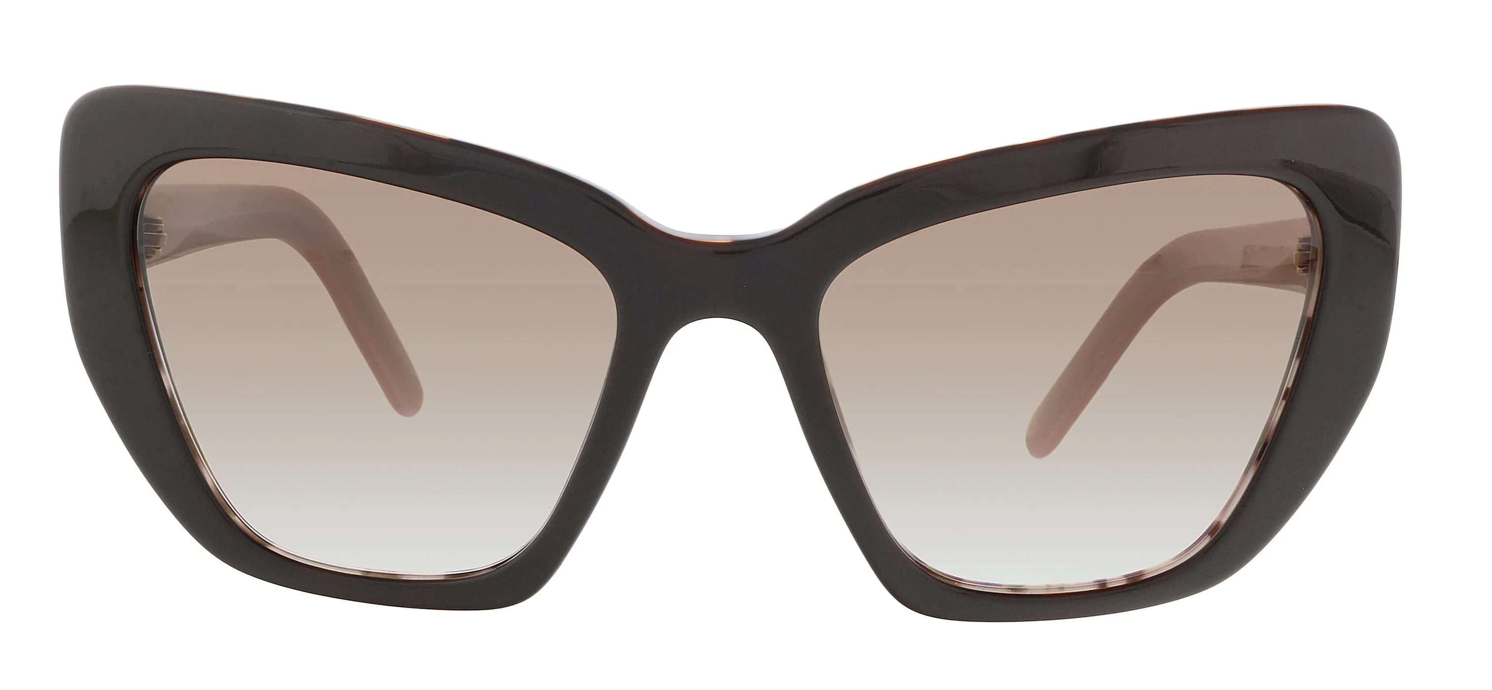 Damaged/Store Return Prada 0PR 08VS ROL0A6 Cat Walk Brown/Spotted Gradient Cateye  Sunglasses