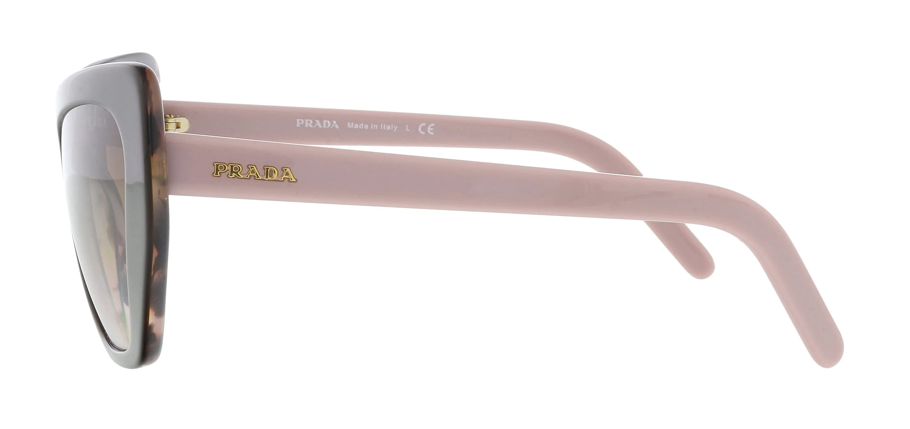 Damaged/Store Return Prada 0PR 08VS ROL0A6 Cat Walk Brown/Spotted Gradient Cateye  Sunglasses