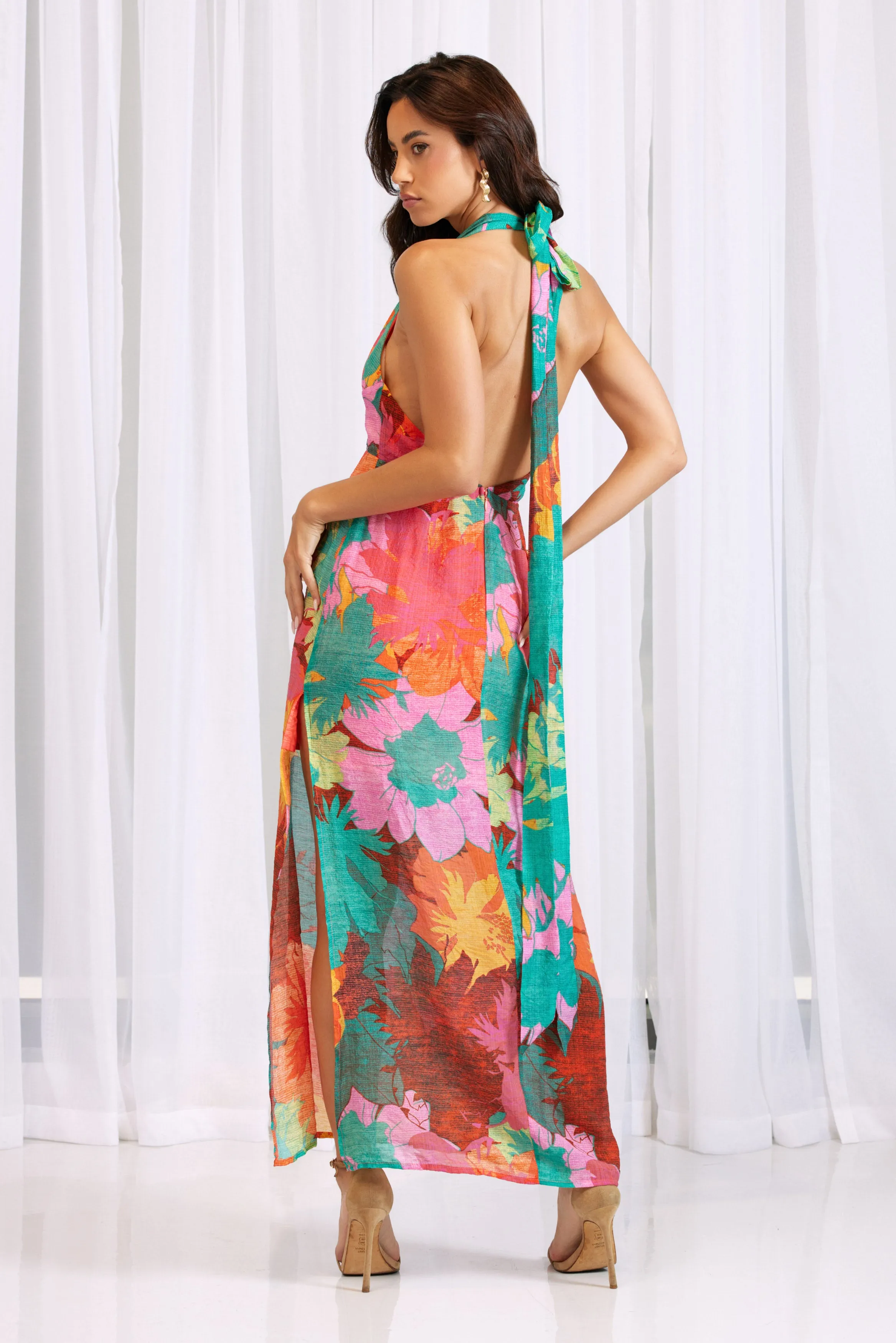 Dayana Halterneck Midi Dress
