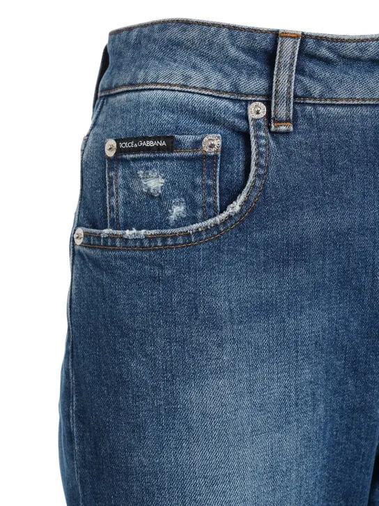 Dolce&amp;Gabbana   Distressed denim boyfriend jeans 