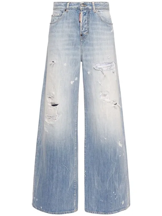 Dsquared2   Traveller medium rise denim wide jeans 