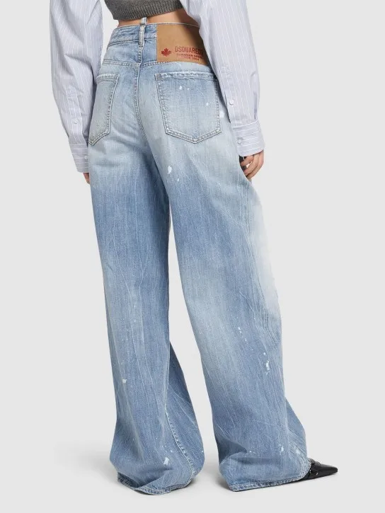 Dsquared2   Traveller medium rise denim wide jeans 