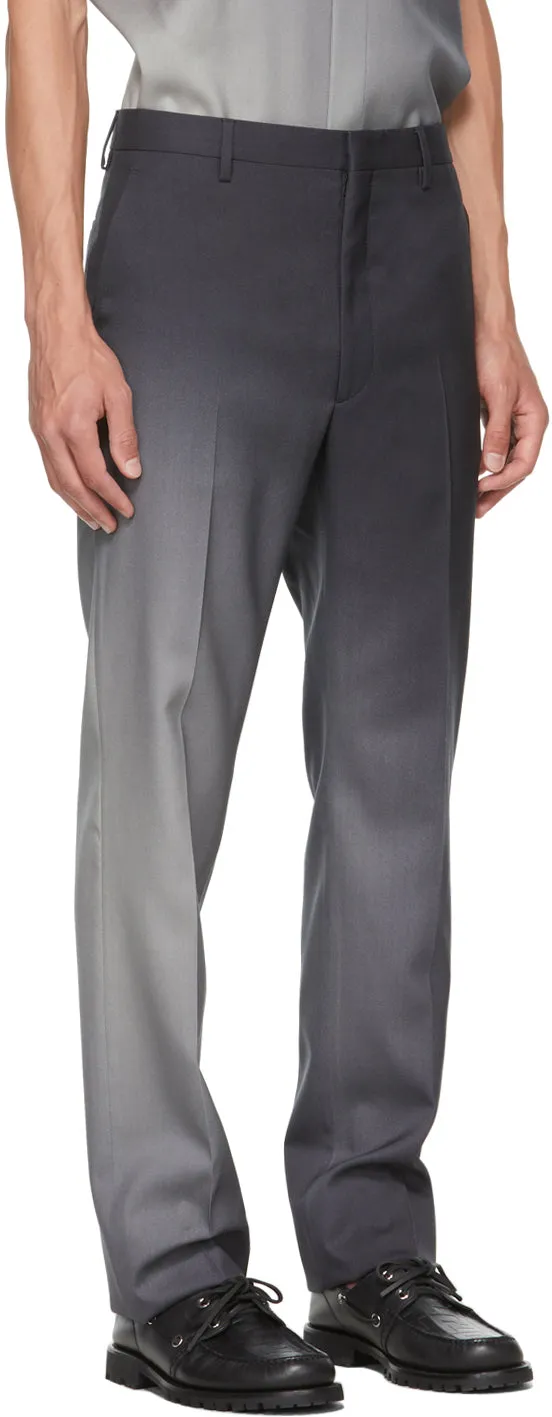 Fendi Black Wool Gradient Trousers