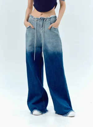 Gradient Wide Jeans IU329