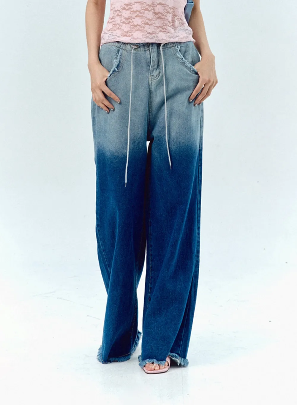 Gradient Wide Jeans IU329