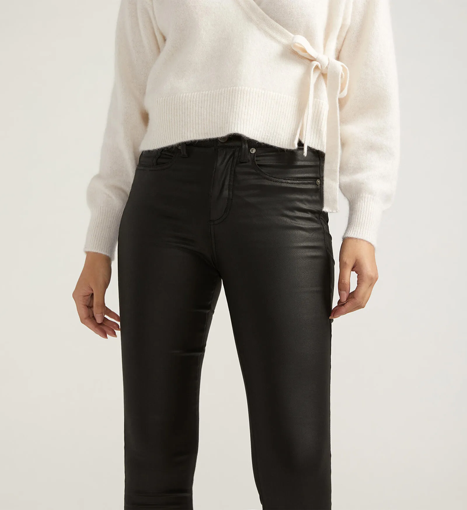 Isbister High Rise Skinny Leg Coated Jeans