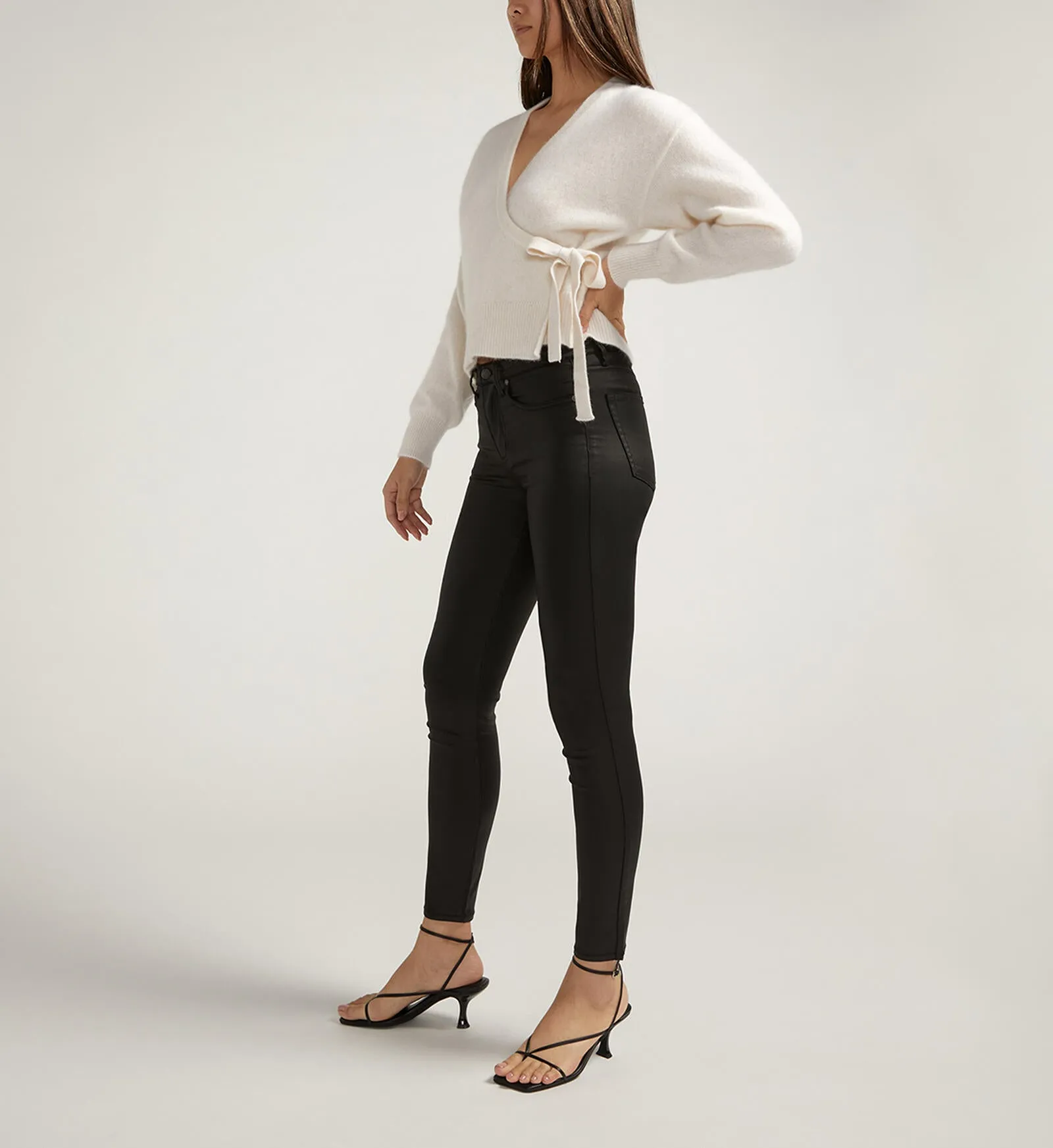 Isbister High Rise Skinny Leg Coated Jeans