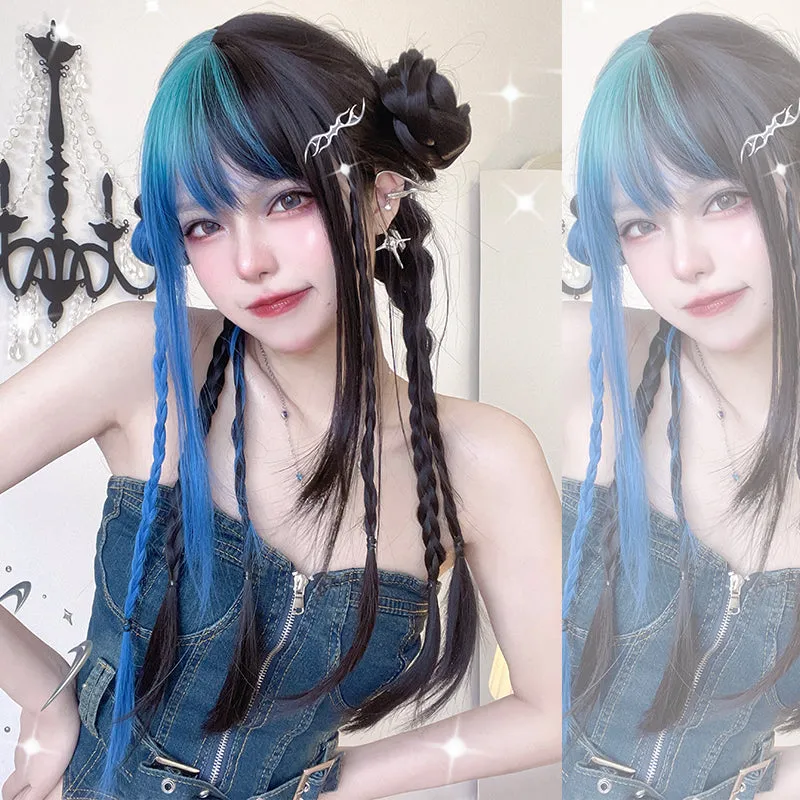 Japanese Y2k Gradient Blue Lolita Wig