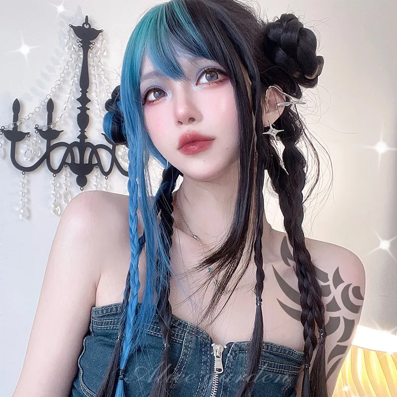 Japanese Y2k Gradient Blue Lolita Wig