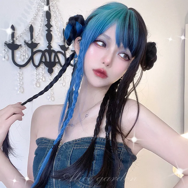Japanese Y2k Gradient Blue Lolita Wig