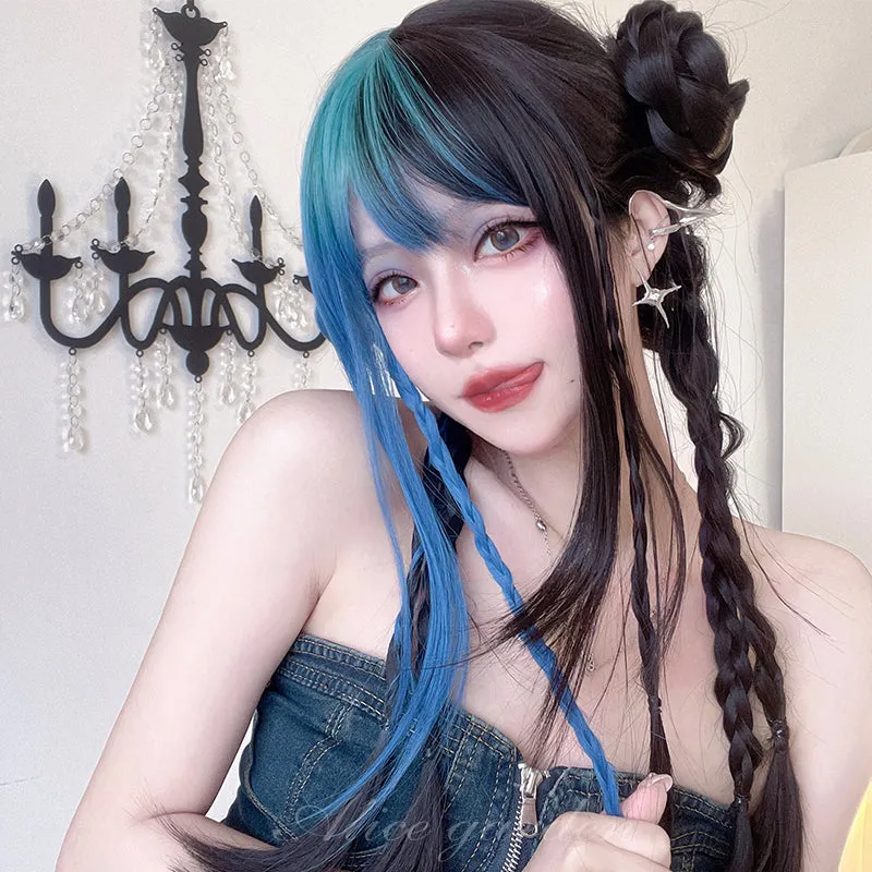 Japanese Y2k Gradient Blue Lolita Wig