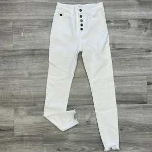 Kancan Buttonfly White Distressed Bottoms