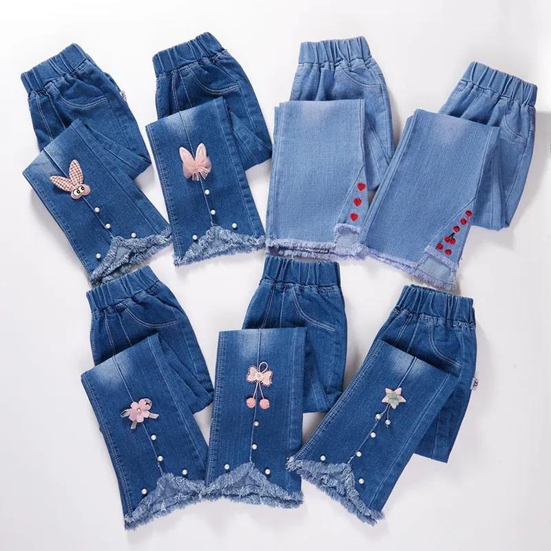 Kids Girls Jeans Spring Autumn Pants Girls Jeans Children Casual Clothing Kids Bell-bottoms - GJN0163