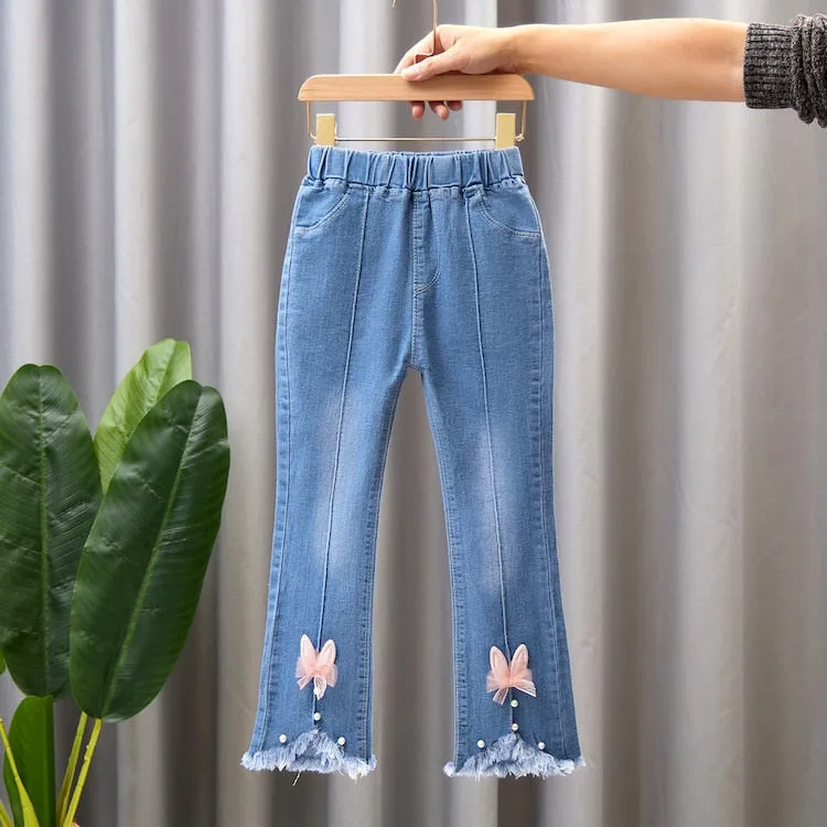 Kids Girls Jeans Spring Autumn Pants Girls Jeans Children Casual Clothing Kids Bell-bottoms - GJN0163