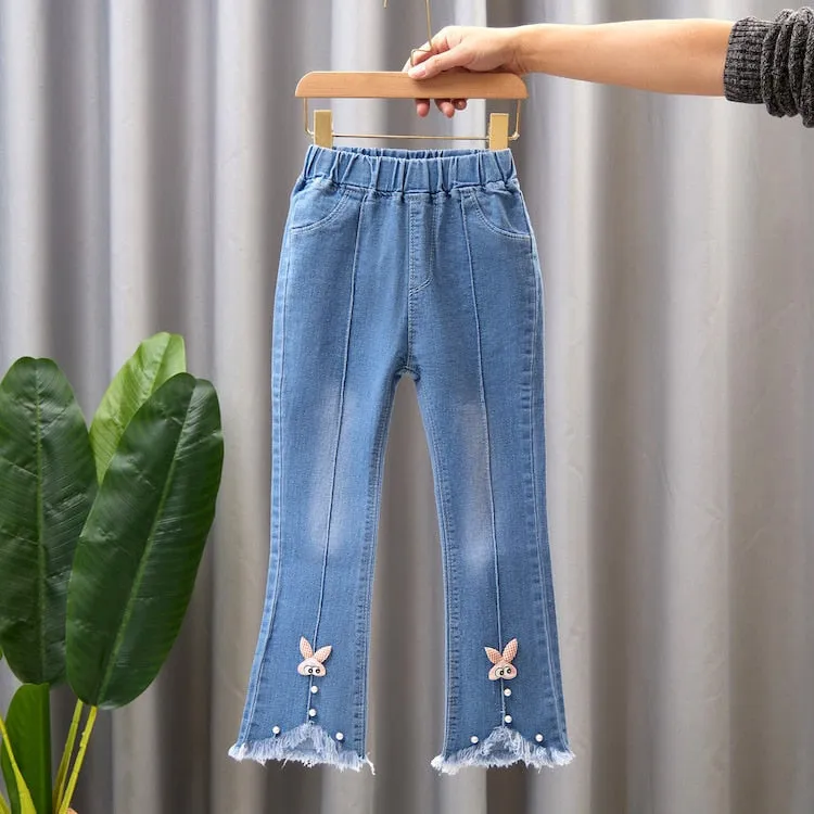 Kids Girls Jeans Spring Autumn Pants Girls Jeans Children Casual Clothing Kids Bell-bottoms - GJN0163