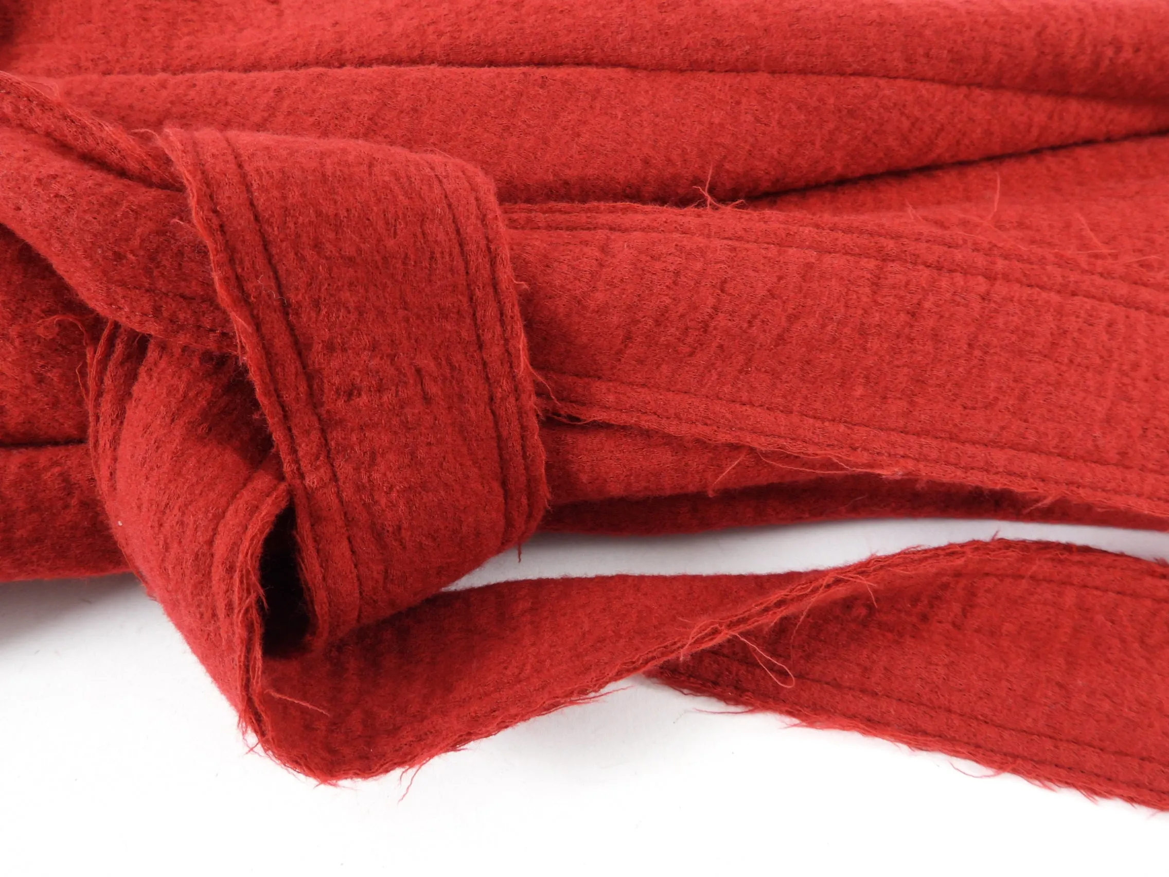 Lanvin Hiver 2015 Red Wool Belted Coat - FR38 / USA 6
