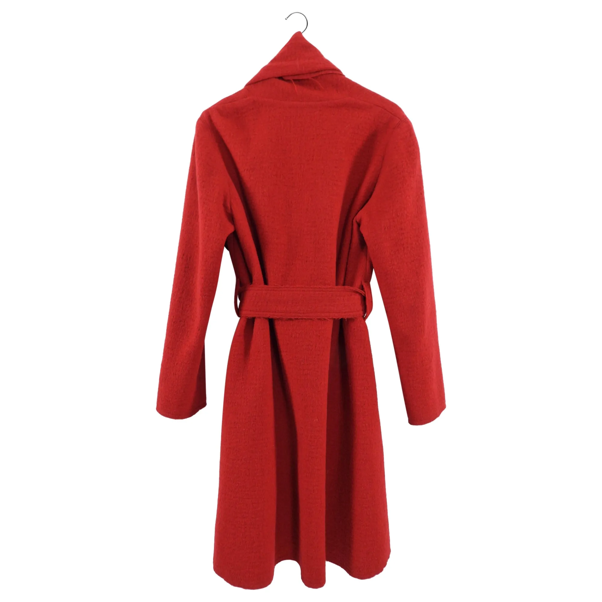 Lanvin Hiver 2015 Red Wool Belted Coat - FR38 / USA 6