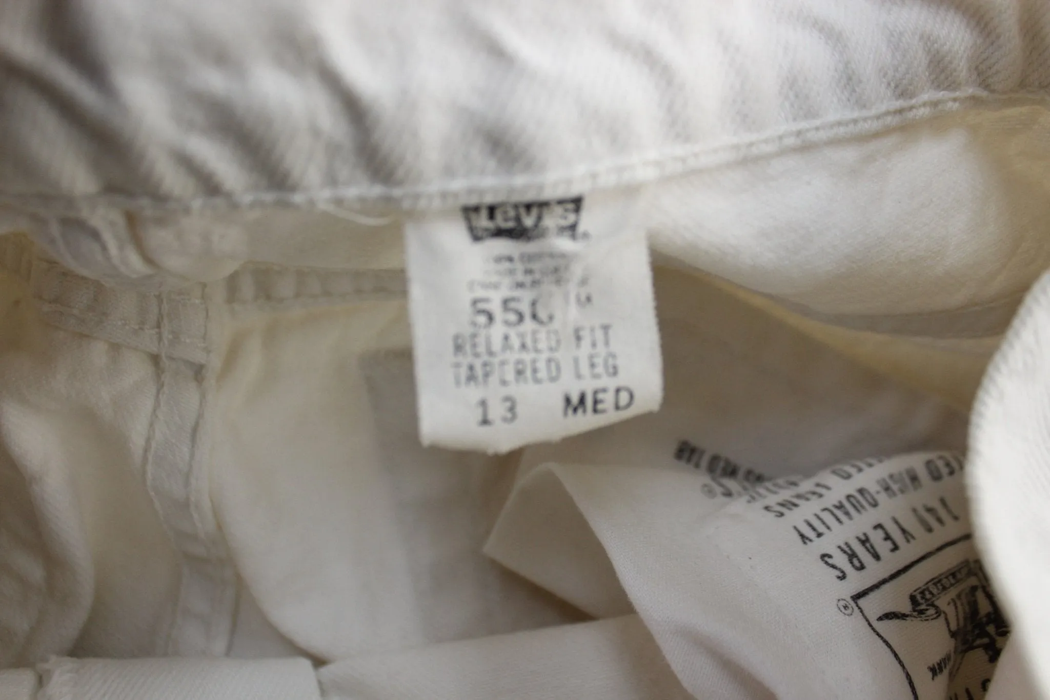 Levi's 550 White Wash Denim Jeans