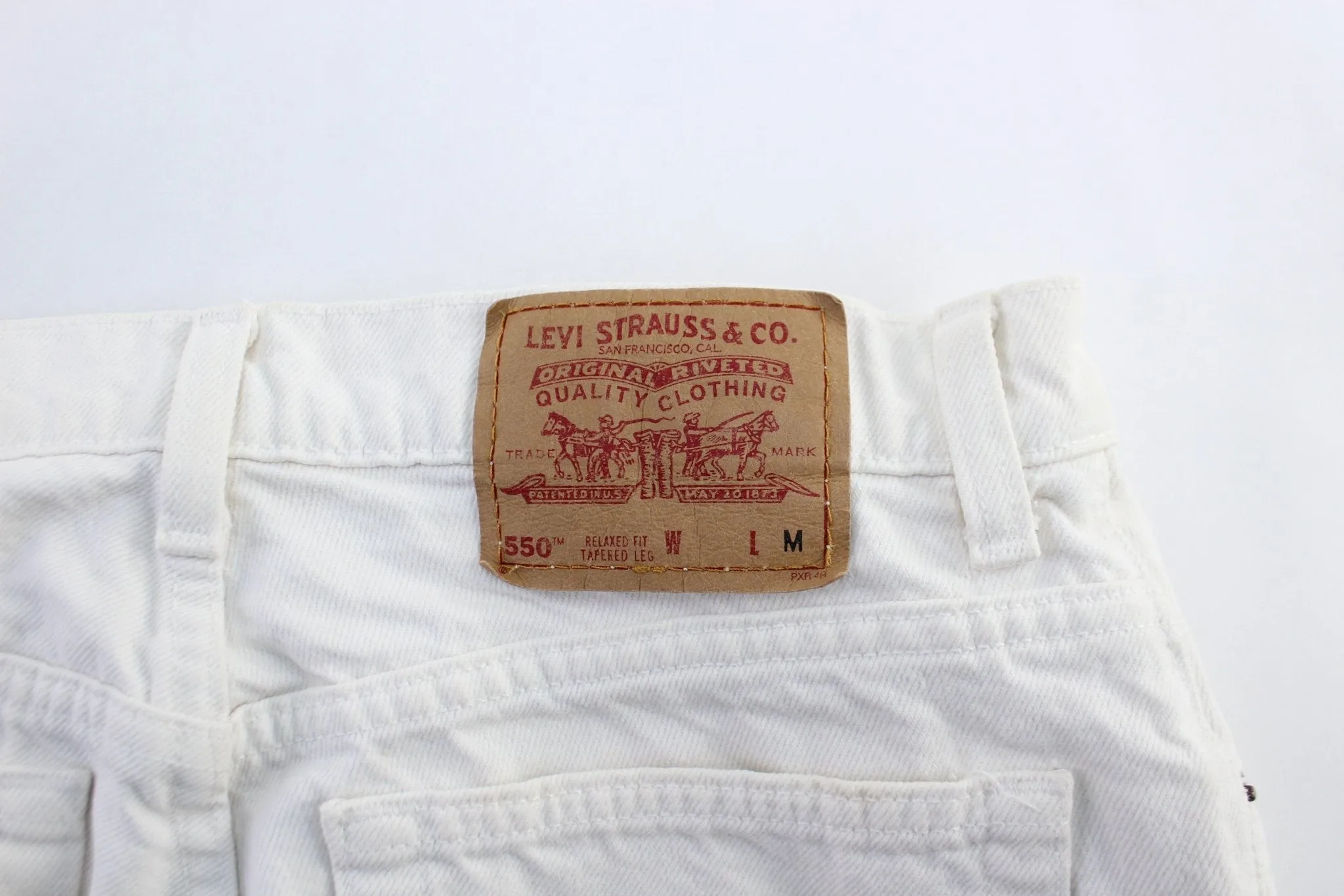 Levi's 550 White Wash Denim Jeans