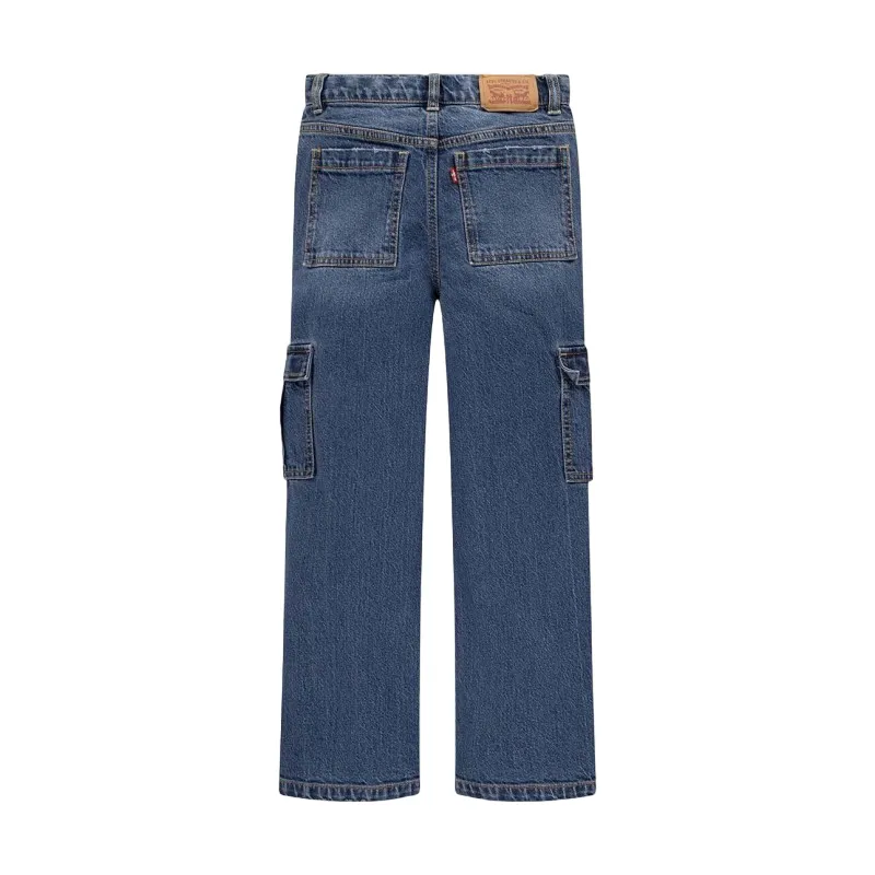 Levi's Kids pantalone jeans da ragazzi '94 Baggy Cargo 4EK991-DAC blu medio